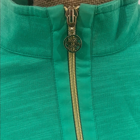 Lilly Pulitzer spearmint or cabana green Quarter-Zip pull over - Picture 3 of 5